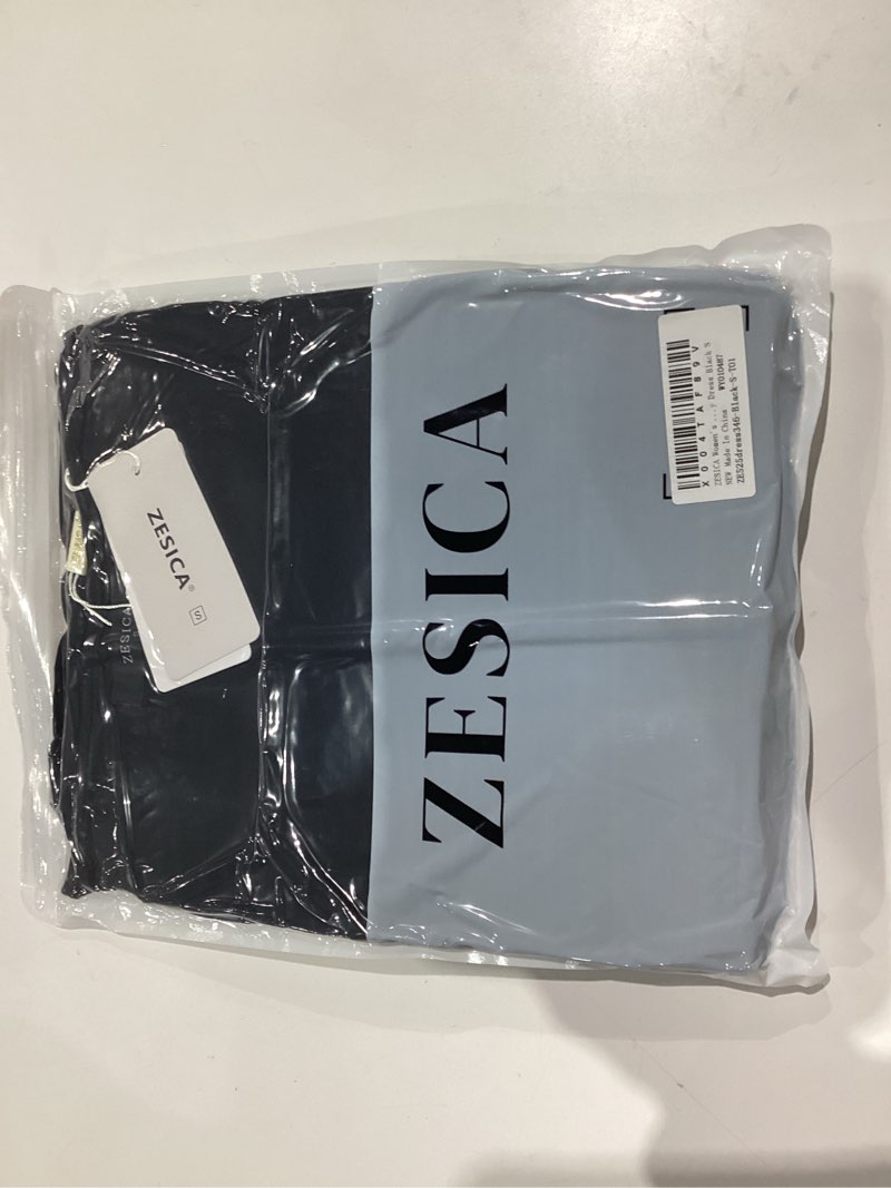 Condition photo showing New/Like New for ZESICA Women's Fall Long Sleeve Bodycon Maxi Dresses 2025 Elegant Square Neck Ruched Wedding Guests Cocktail Party Dress Black Small