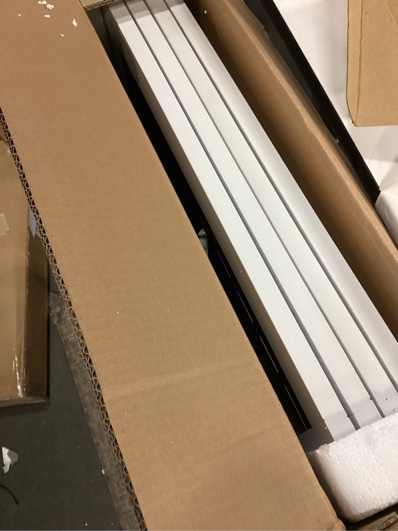 Condition photo showing Good Condition for SPIRICH 96-inch Extra Wide 30-inches Tall Dog Gate with Door Walk Through, Freestanding Wire Pet Gate for The House, Doorway, Stairs, Pet Puppy Safety Fence, Support Feet Included (White) White ?4 Panels with Door?96"W x 30"H