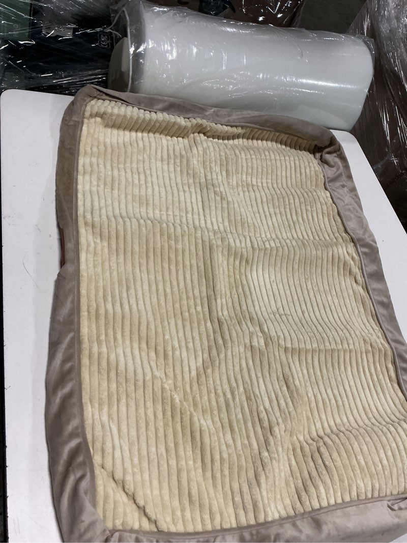 Condition photo showing Good Condition for (similar color)bedsure dog beds large sized dog- orthopedic pet beds for crate with removable machine washable cover, not waterproof egg crate foam puppy pad, suitable for pet up to 50 lbs, 35\"x22\" 35x22 coffee & cream