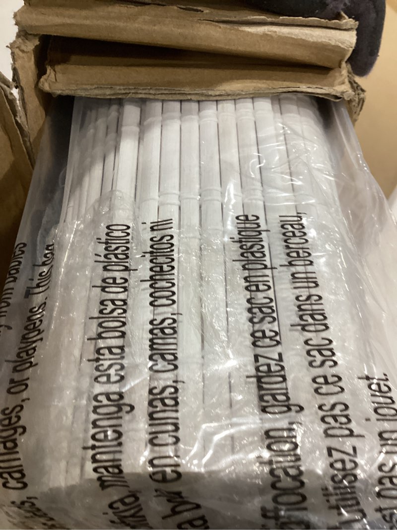 Condition photo showing Good Condition for lazblinds no tools no drill cordless bamboo roman shades, light filtering window treatment, roll up bamboo blinds for window 35'' w x 64'' h, ceylon vintage white ceylon vintage white 35'' w x 64'' h
