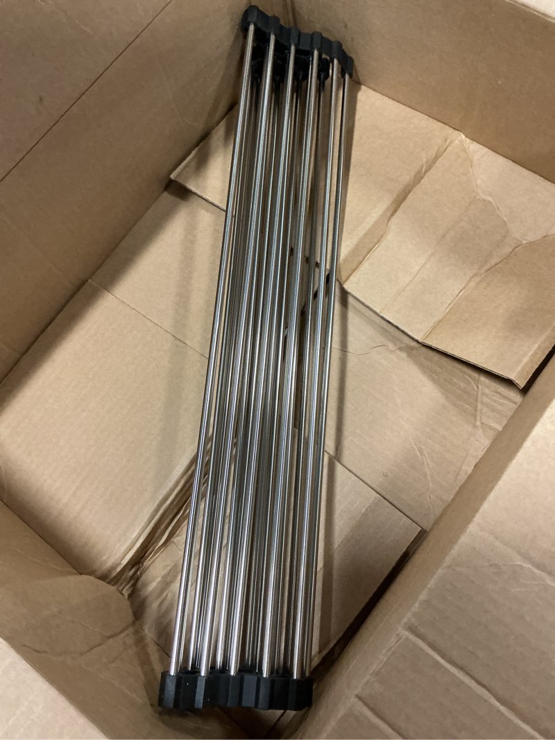 Condition photo showing Good Condition for NEZUIBAN Dish Drying Rack with Roll Up and Over Sink for Kitchen,20.5"x13.8",Black Black 20.5"x13.8"