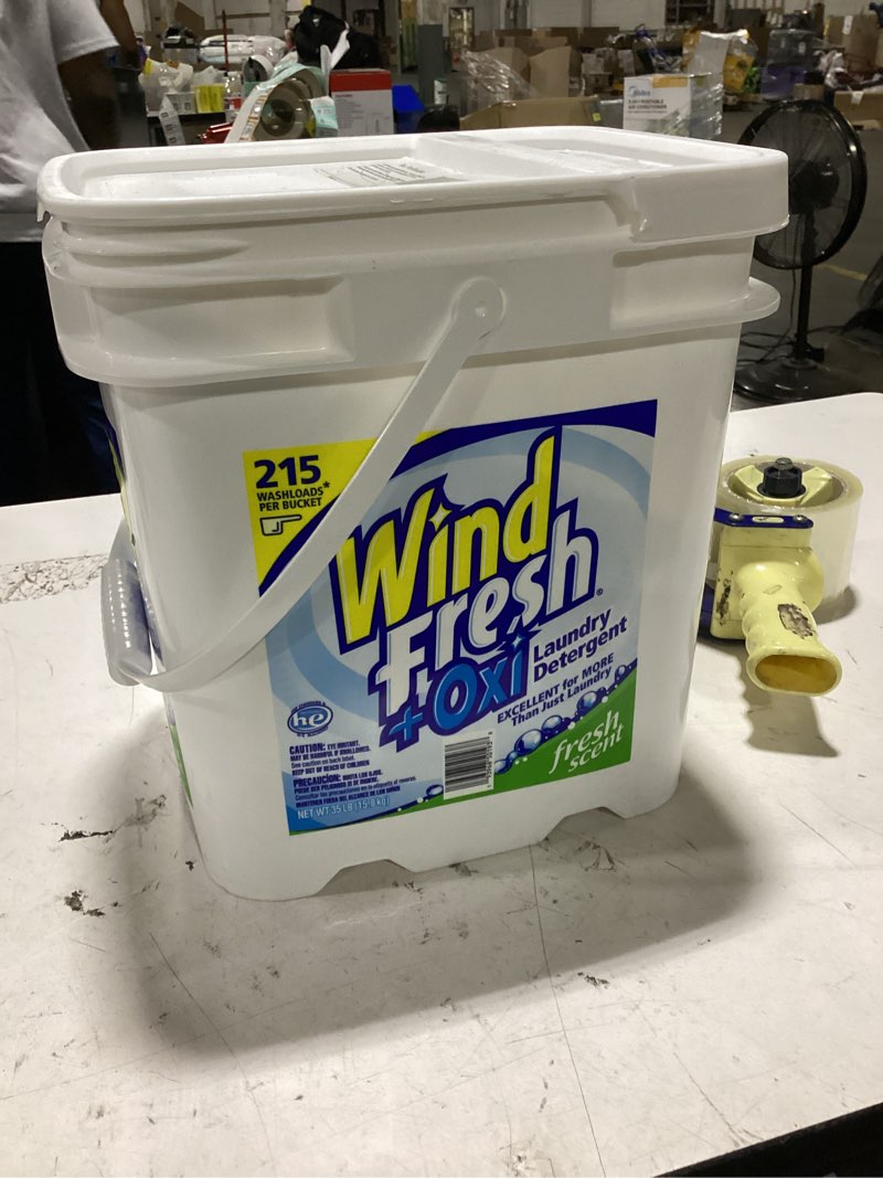 Condition photo showing Good Condition for windfresh+oxi powder laundry detergent, fresh scent, 215 loads, 560 oz.