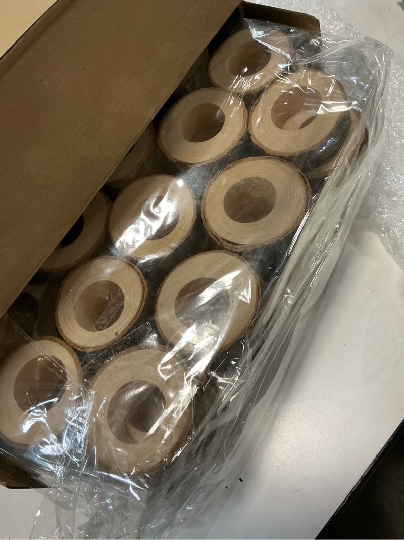 Condition photo showing New/Like New for lemonroad set of 100 wooden napkin ring handcrafted wooden napkin holder rustic dinner ring buckle p