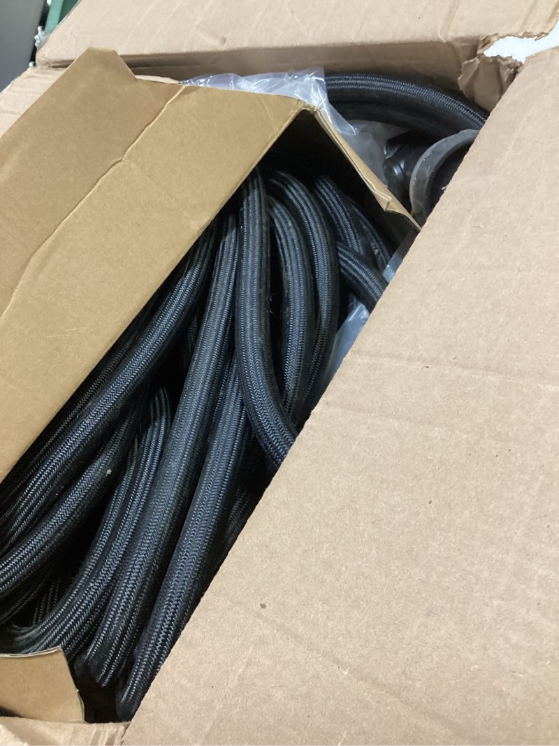 Condition photo showing As Is for thefitlife garden hose 100 ft - heavy duty 100ft non-expandable long water hose, no kinking, lightweight, full property coverage without compromise, 1/2 id x 100 feet