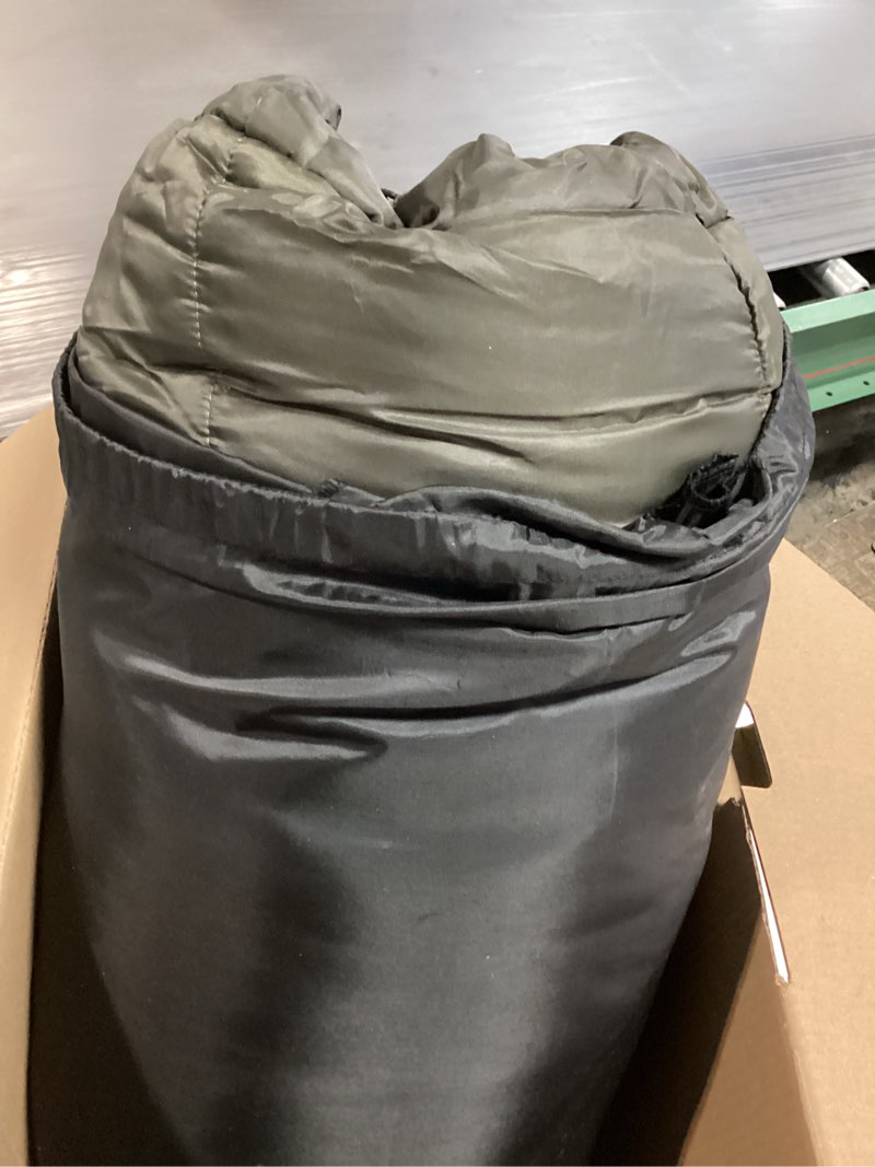 Condition photo showing As Is for Coleman North Rim 0°F Big & Tall Sleeping Bag, Cold-Weather Mummy Sleep Sack with No-Snag Zipper & Adjustable Hood for Warmth & Ventilation, Large Camping Sleeping Bag Pfas-free