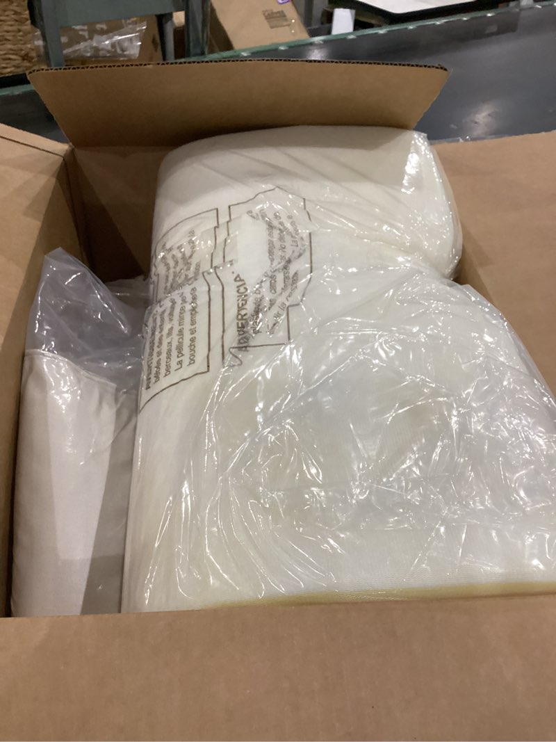 Condition photo showing Good Condition for sunrox 2 pack outdoor chair cushions waterproof & fadeshield patio furniture cushions, all-weather quick-dry deep seat cushions with drymesh drainage replacement cushions for sofa couch 22x24 inch cream 22x24 inch (pack of 2)