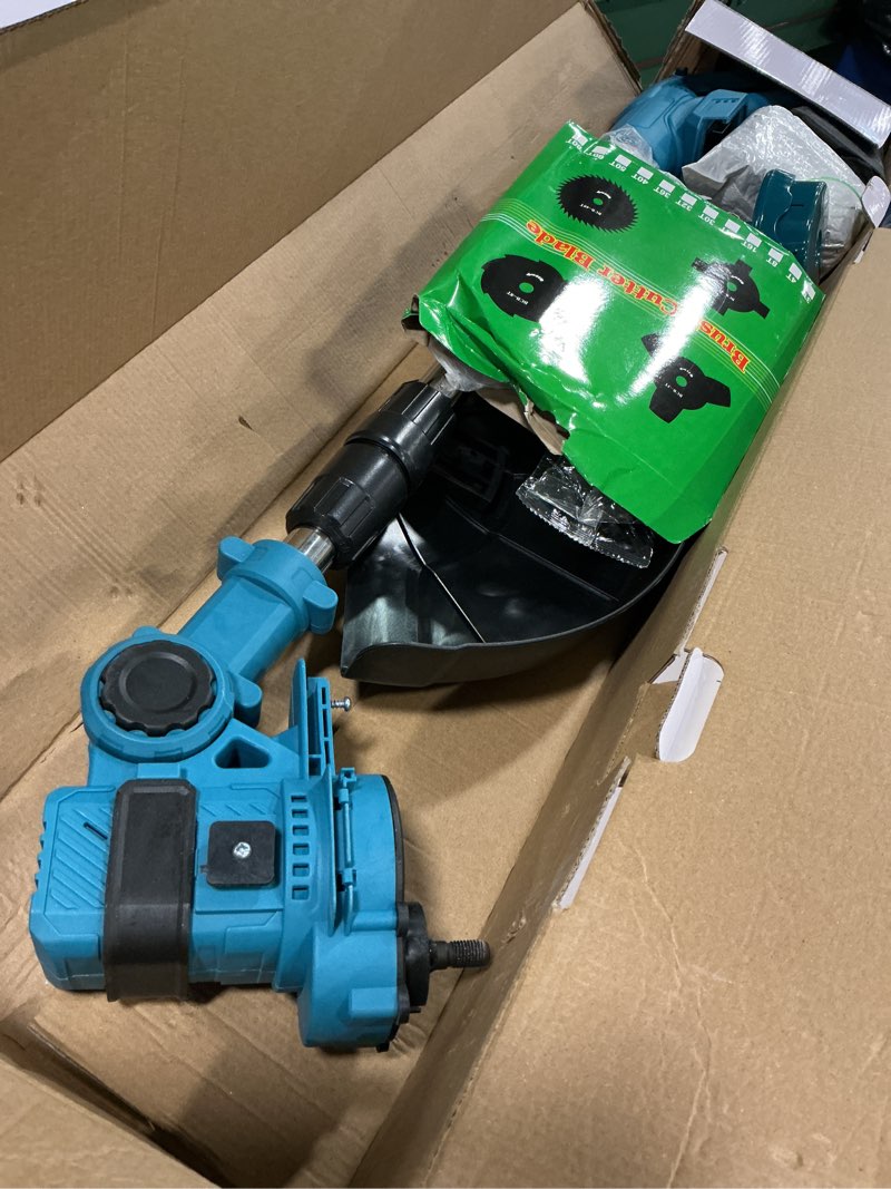 Condition photo showing Good Condition for Electric Weed Wacker Cordless, 21V Electric Weed Cordless Eater Battery Powered with 2Pcs 4.0Ah Batteries, 3 in 1 Stringless Grass Trimmer/Edger/Brush Cutter for Lawn Yard Garden