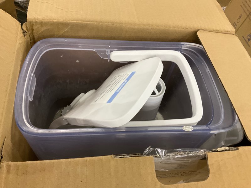 Condition photo showing As Is for LEVOIT Humidifiers for Bedroom Home, Smart Warm and Cool Mist Air Humidifier for Large Room, Auto Customized Humidity, Fast Symptom Relief, Easy Top Fill, Essential Oil, Quiet, OasisMist4.5L, White White 4.5L