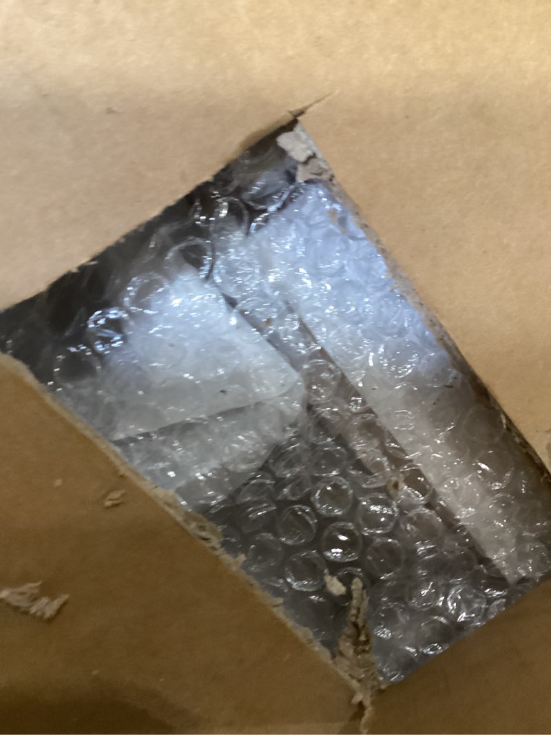 Condition photo showing New/Like New for 38in x 84in Sliding Barn Door with 6.6ft Barn Door Hardware Kit & Handle, Pre-Drilled Holes Easy Assembly -Solid Barn Door Slab Covered with Water-Proof PVC Surface, White, 5 Panel