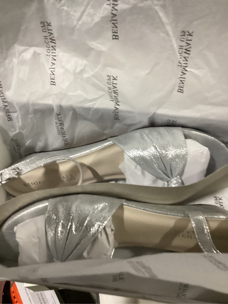 Condition photo showing Good Condition for Touch Ups Women's Rose Wedge Sandal 6 Silver