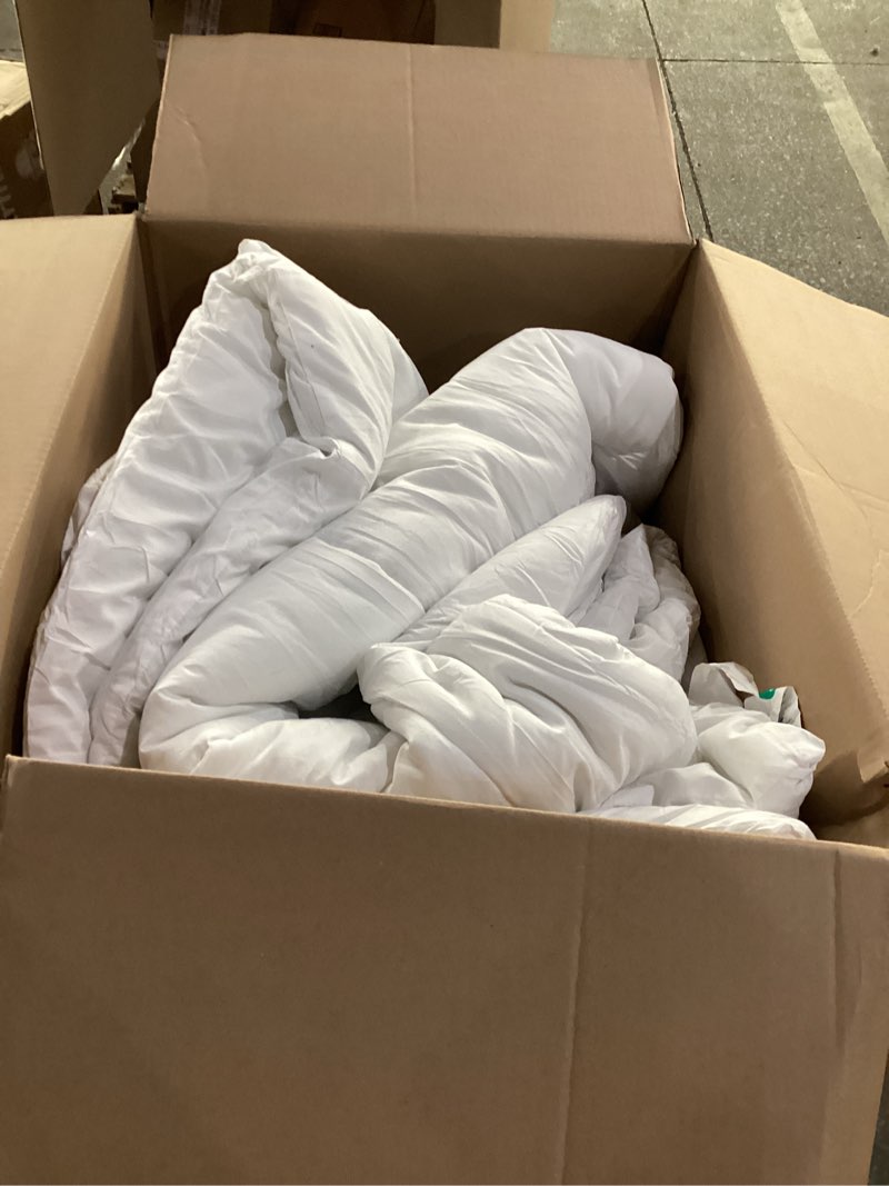 nestl king duvet cover set with comforter insert - white 4 piece 104x90 duvet cover & 2 pillow shams