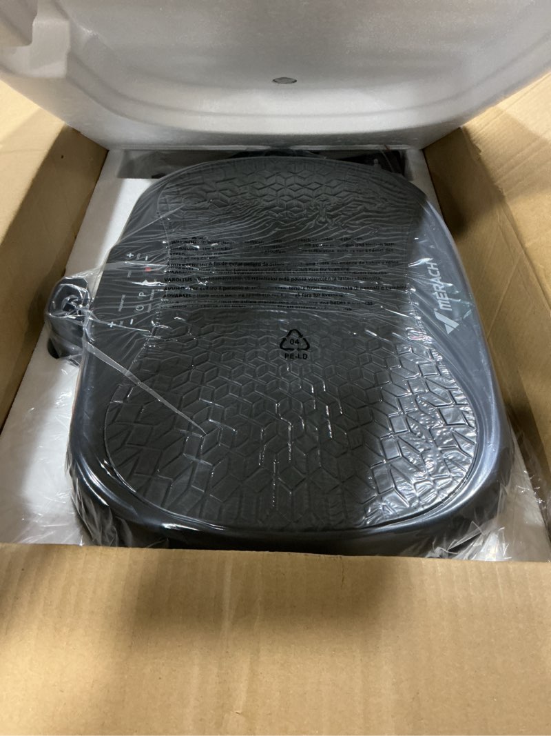 Condition photo showing Good Condition for merach vibration plate exercise machine with handle, 330 lbs capacity | adjustable height, 55 speeds, vibrating plate for lymphatic drainage & weight loss, whole body fitness equipment for home gym