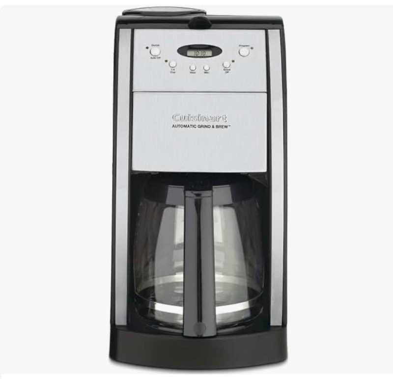cuisinart dgb-550bkp1 automatic coffeemaker grind & brew, 12-cup glass, black