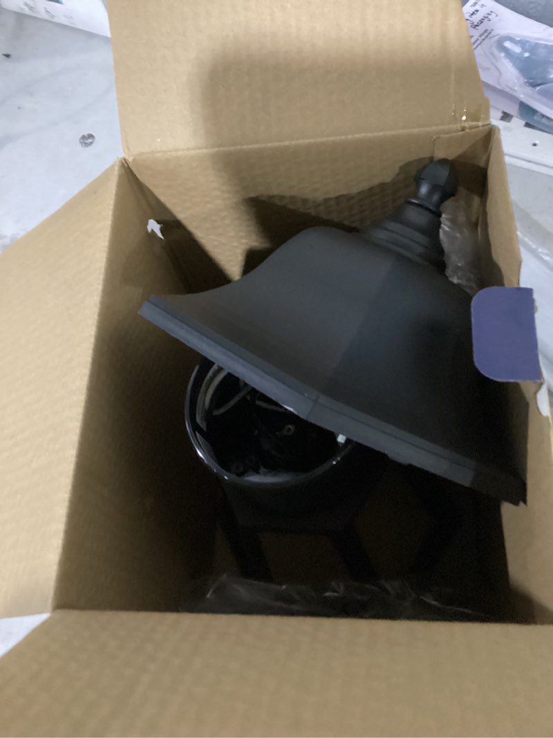 Condition photo showing Good Condition for project source banterling 14.5-in black traditional outdoor light post lantern