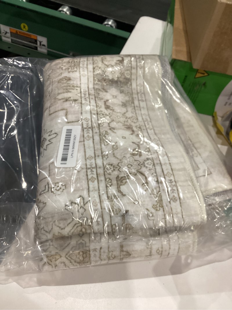 washable neutral farmhouse large entryway rug, 3x4 area rugs for kitchen, bedroom, nursery room, boh