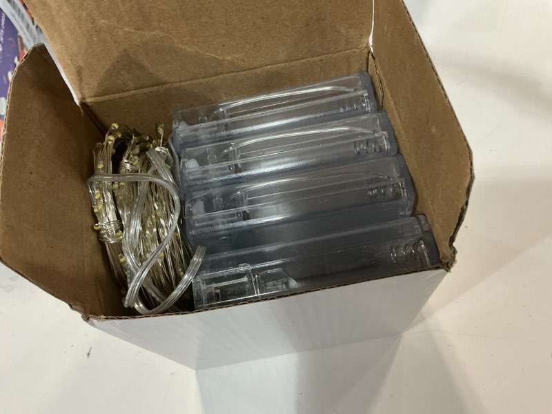 Condition photo showing Good Condition for 8-Pack Fairy Lights Battery Operated with Timer, Waterproof 16FT 50 LED String Lights Indoor Outdoor, Cuttable Starry Fairy Lights for Christmas Home Bedroom Wedding DIY Centerpiece Decor (Warm White) Warm White 8 pack 50 LED