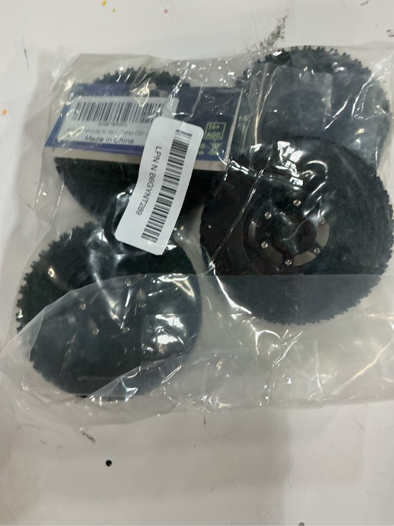 Condition photo showing Good Condition for 4pcs/set rc car 1.55 inch beadlock plastic wheel rim rubber tires compatible with 1/10 rc crawler car axial ax90069 d90 tf2 tamiya cc01 lc70 (black)