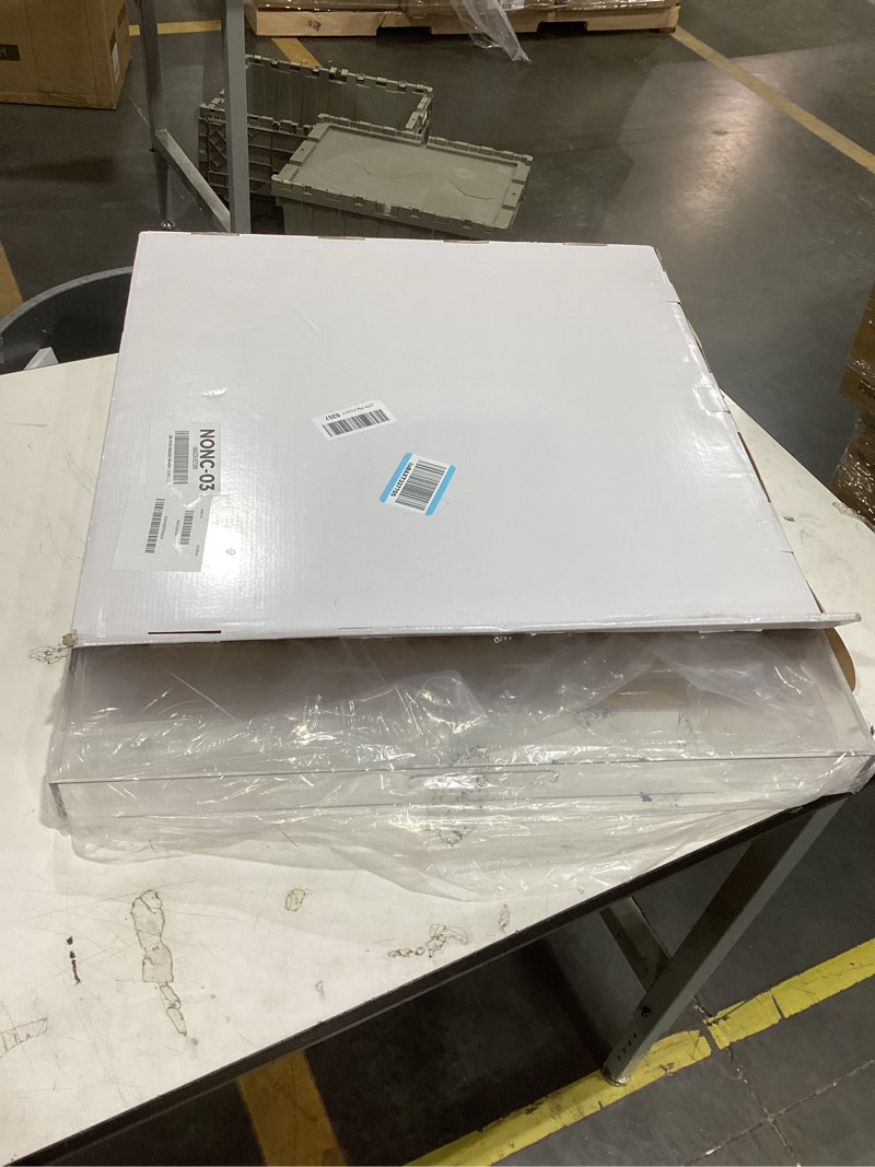 Condition photo showing Good Condition for 17×17 inches oversized clear acrylic ottoman tray extra large decorative tray spill-proof serving trays with handles king-size safe edge organizer for coffee table countertop breakfast clear 17" x 17" x 2"