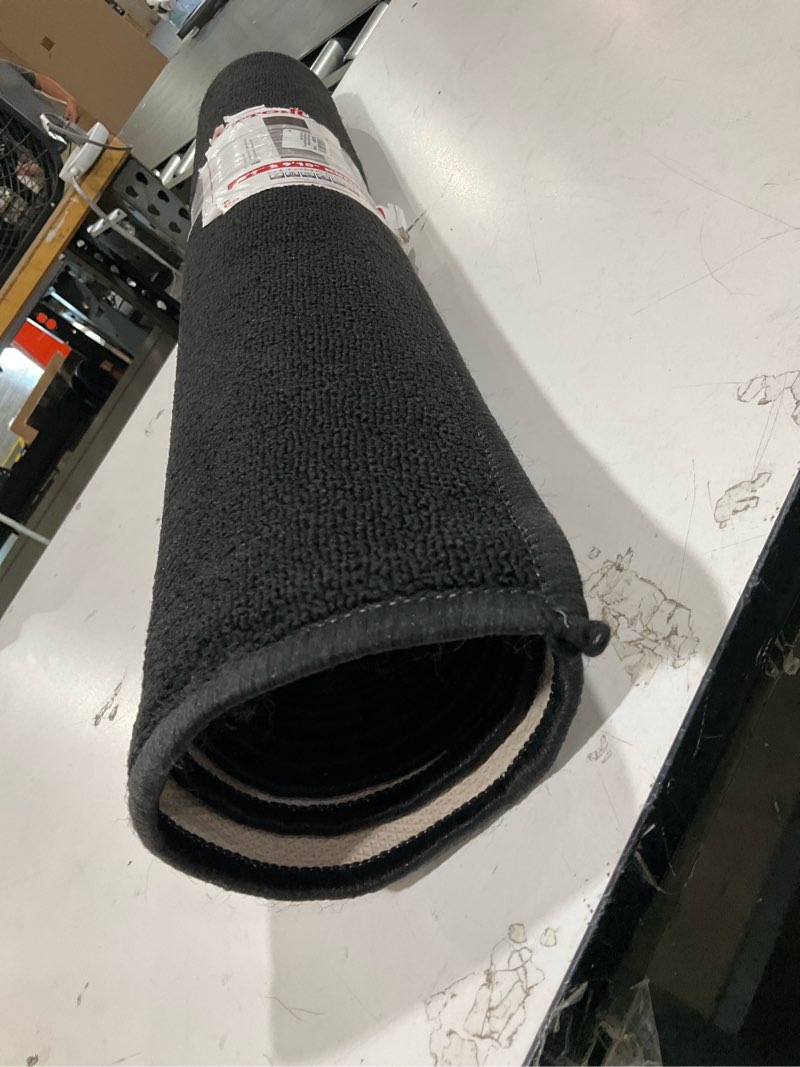 Condition photo showing Good Condition for ottomanson hallway runner rug 2'7" x 9'10" non slip solid area rugs easy to clean laundry rug runner durable & pet friendly floor carpet runners for hallways entryway living room kitchen, black solid black 2'7" x 9'10" (runner)