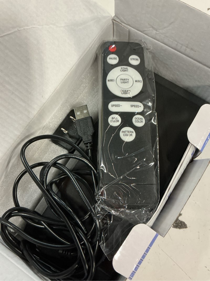 Condition photo showing Good Condition for disco ball light,party disco strobe ocean star projector dj dance light sound activated with remote control stage rave for parties bar birthday wedding ktv christmas halloween dancing décor disco light