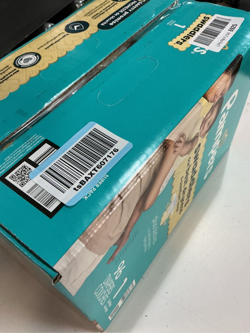 Condition photo showing New/Like New for Pampers Swaddlers Diapers, Size 1 (8-14 lbs), 96 Count, Absorbent, Keeps Baby Dry and Comfortable, Skin Safe Disposable Baby Diaper (Packaging May Vary) Size 1 96