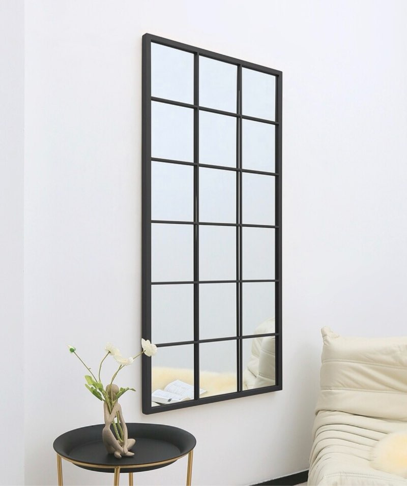 Decorative Rectangle Large Metal Wall Mirror - 55X28 inches