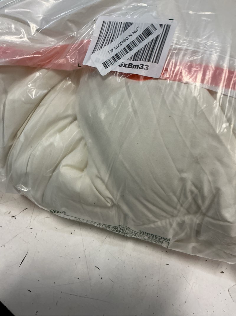 Condition photo showing As Is for taimit ivory king comforter set - 7 pieces, bed in a bag bedding sets with all season soft quilted w