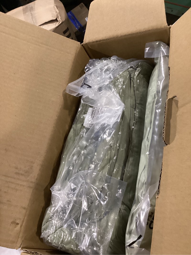 Monbix Queen Comforter Set - 7 Pieces Light Sage Green Bed in a Bag Queen Bedding Sets with Comforte