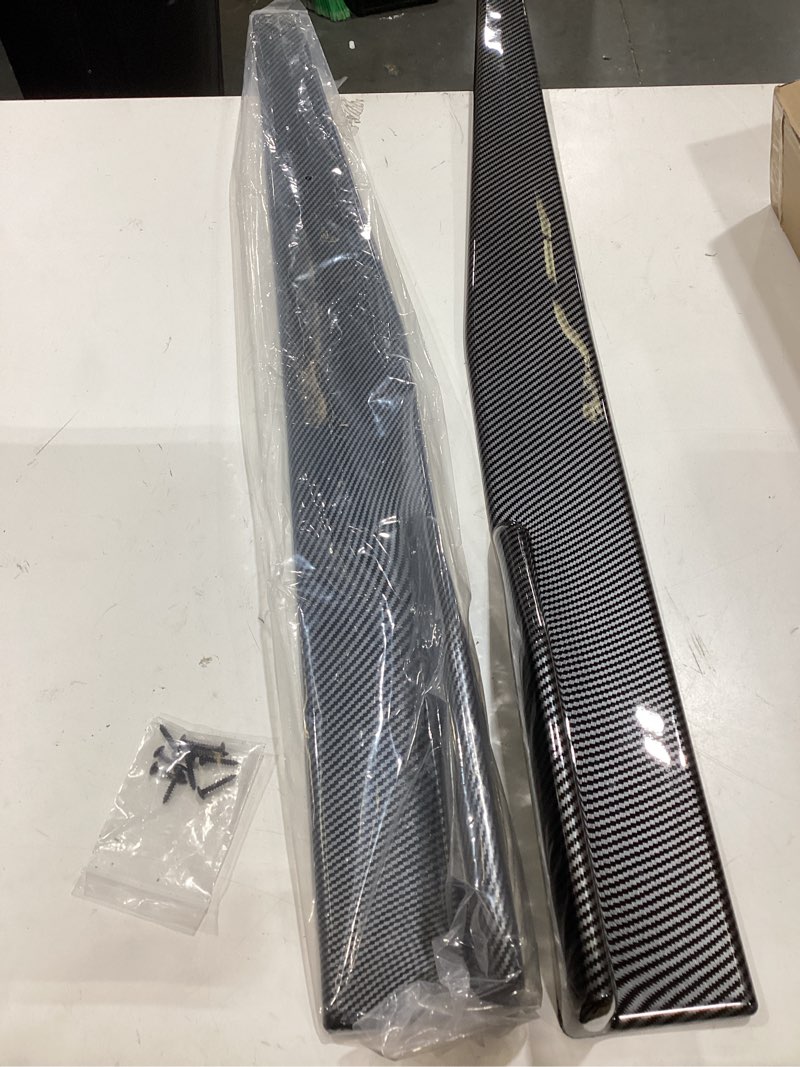 Condition photo showing Good Condition for side skirts fits universal vehicles carbon fiber modified 860mm exterior side bottom line extensions splitter lip car diffusers