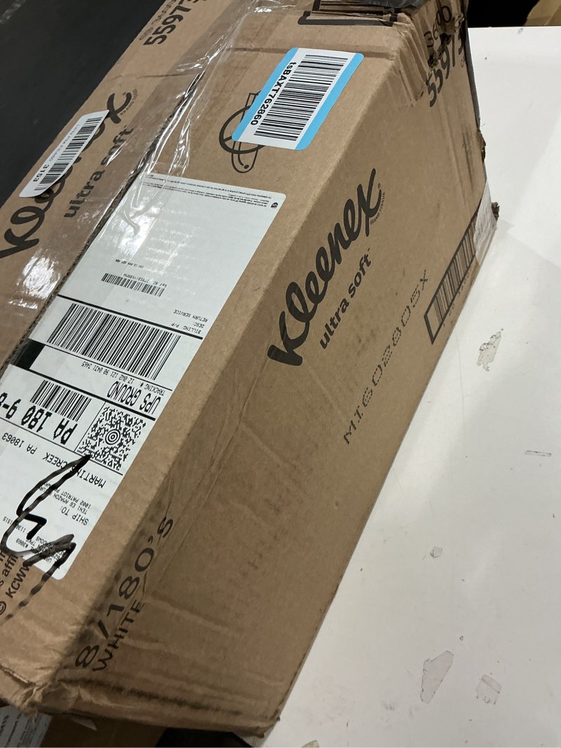 Condition photo showing Good Condition for Kleenex Ultra Soft Facial Tissues, 8 Flat Boxes, 180 Tissues per Box, 3-Ply, Packaging May Vary