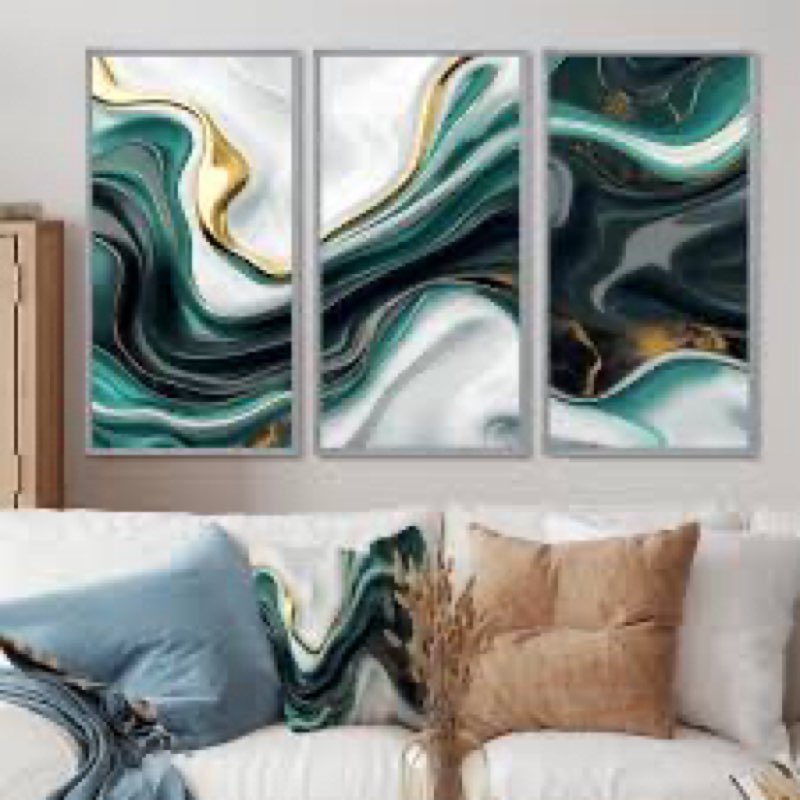 Abstract Marble Window Privacy Film Modern Abstract Dark Green Texture Stained Glass Window Film Sun Blocking Heat Control Decorative Window Covering Film for Home Office