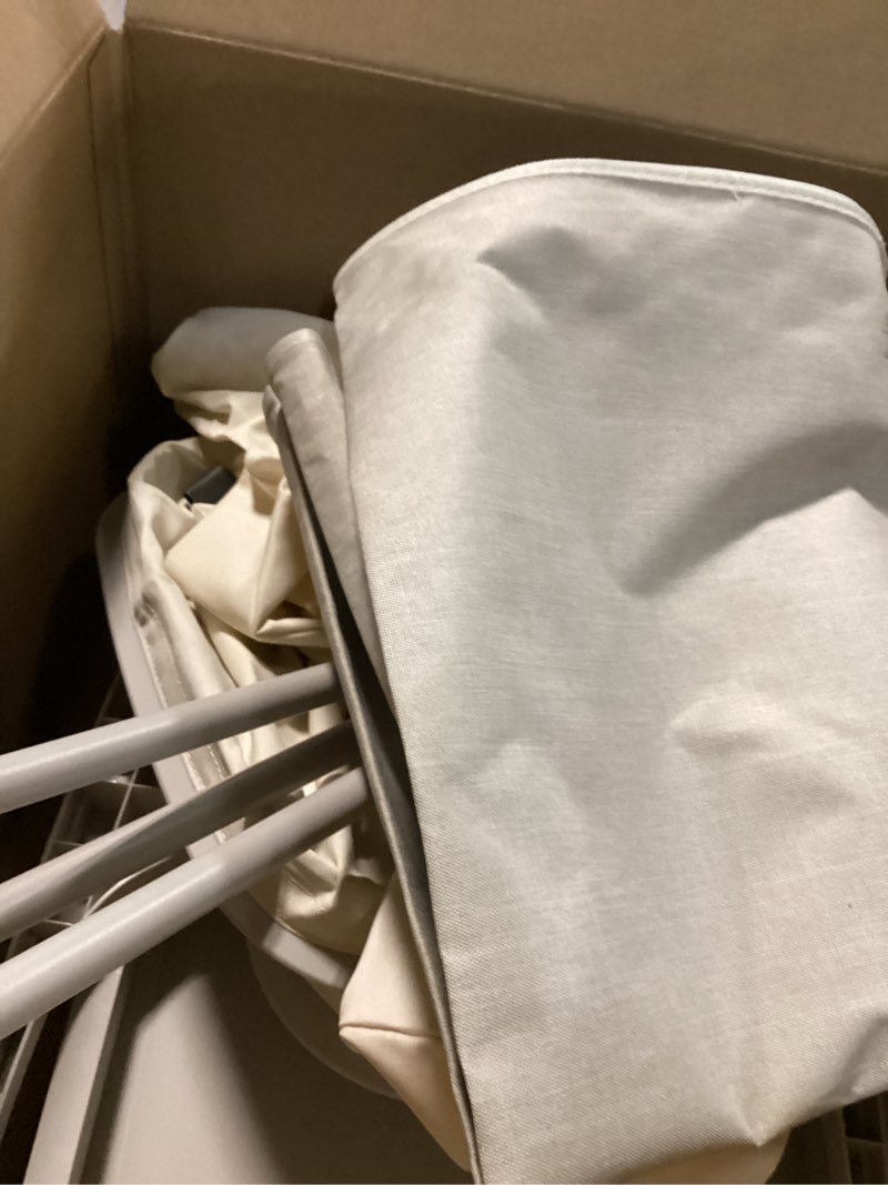 Condition photo showing Good Condition for Joseph Joseph Tota 90 liter/23.8 gallon Laundry Hamper Separation Basket with lid, 2 Removable Washing Bags with Handles - Ecru Dual Ecru 90L