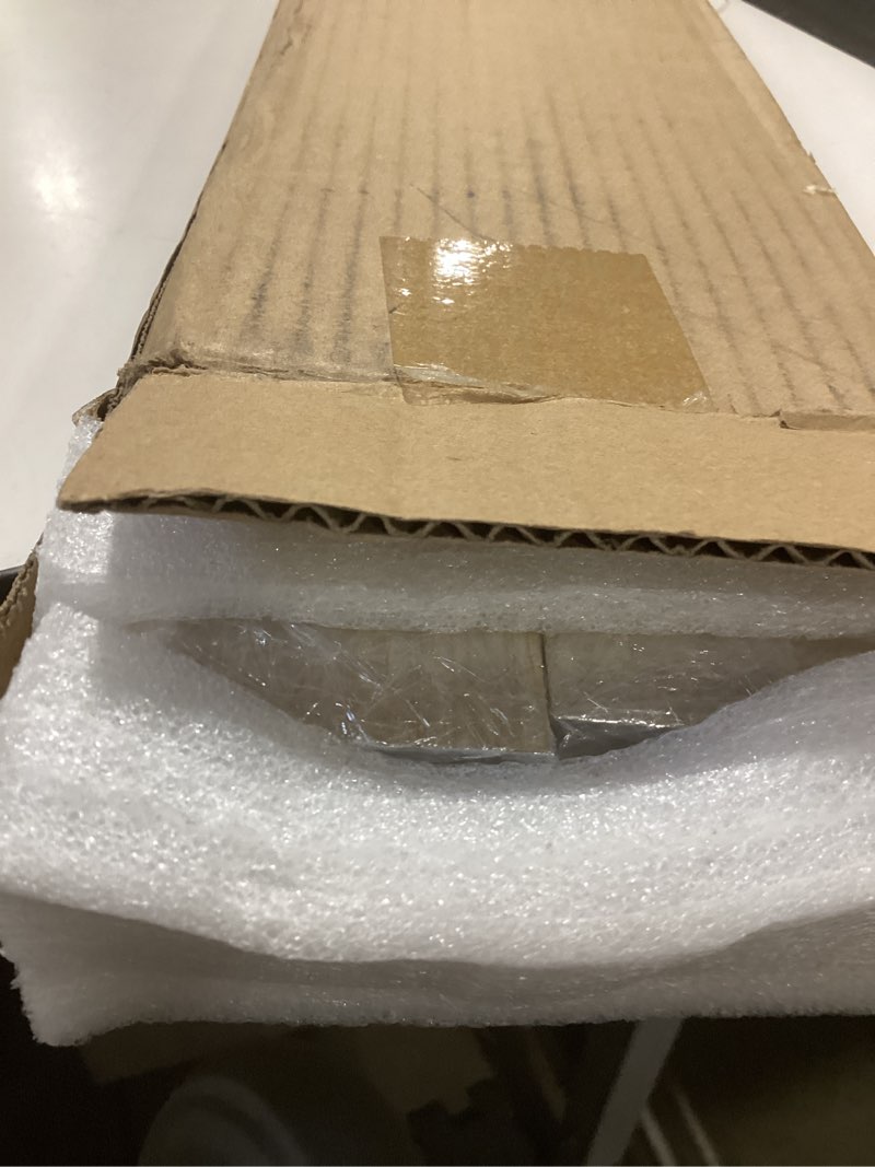 Condition photo showing Good Condition for canvas frame for 30x40 coastal beach ocean paintings, diy metal floating frames with 1.5" deep for art show exhibition home office modern farmhouse gallery wall decor (natural) 30x40" natural woodgrain