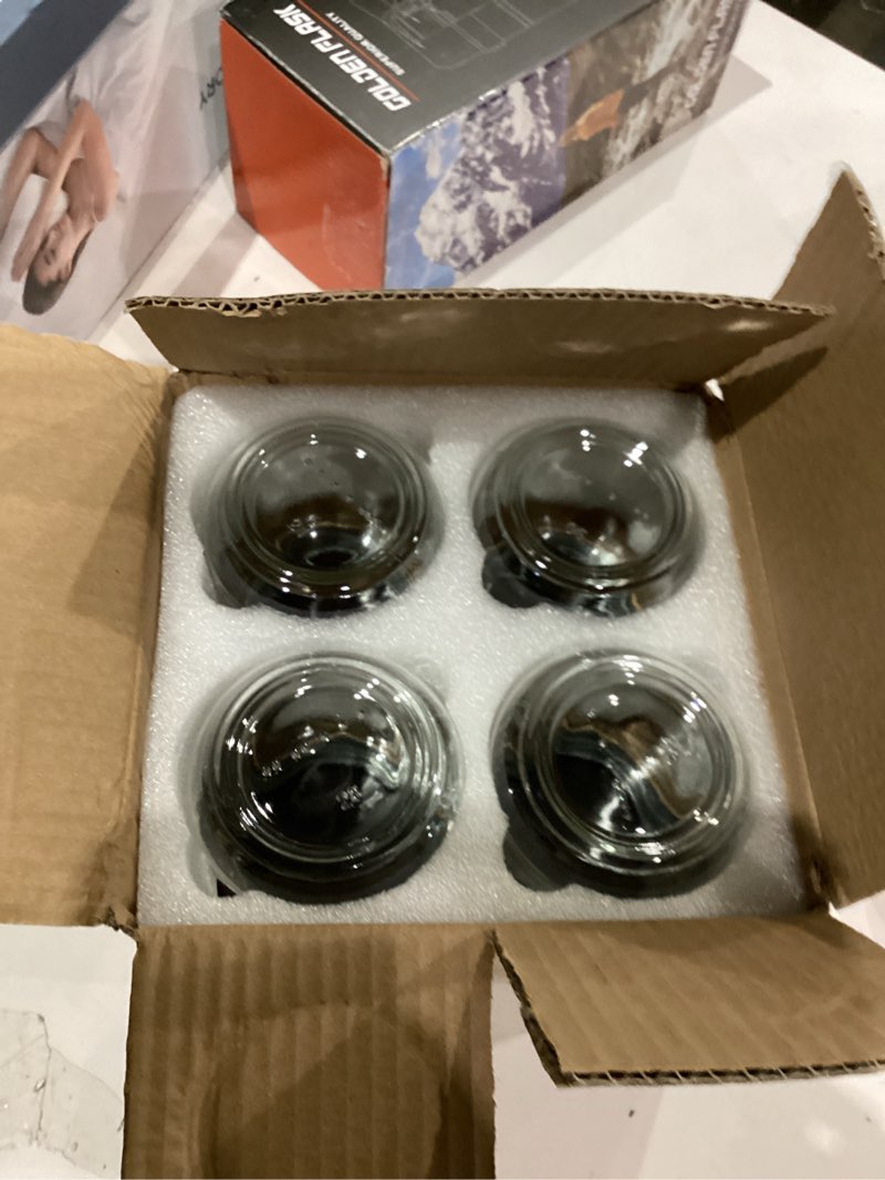 Condition photo showing Good Condition for NETANY 4-pack 16oz Glass jars with Airtight Lids, Overnight Oats Containers with Bamboo Lids, Wide mouth Mason Salad jars, Glass Food Storage Containers for Snacks Yogurt Spice Sugar Natural-16oz