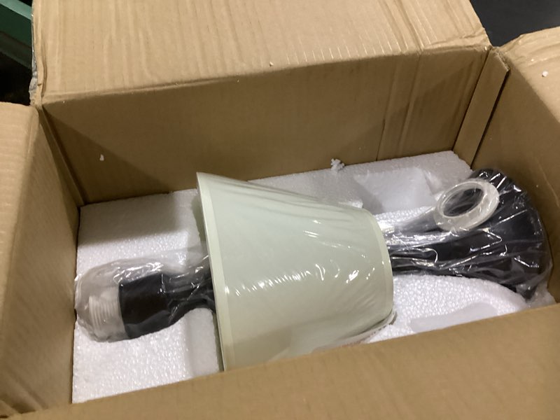 Condition photo showing Good Condition for onewish touch bedside lamp for bedroom, 3-way dimmable farmhouse table lamps for nightstand with fabric shade, desk lamp for kids reading, home office 1 pcs