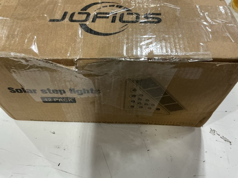Condition photo showing New/Like New for solar step lights for outside, 12pack solar stair lights outdoor waterproof ip67, deck step lights, outdoor light decor for staircase, patio, front step, pathway, front porch(warm brown) warm white 12 pack