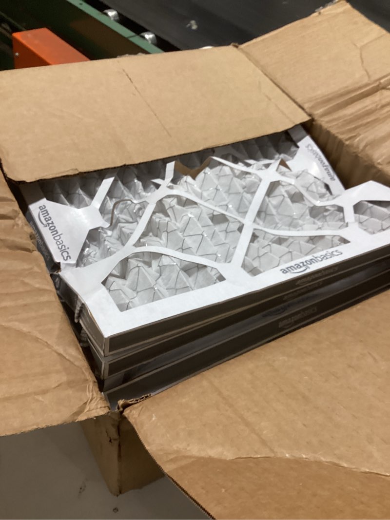 Condition photo showing As Is for amazon basics 16x20x1 air filter 6 pack, merv 8 ac furnace filters (actual size: 15.75" x 19.75" x 0.75") 16x20x1 merv 8