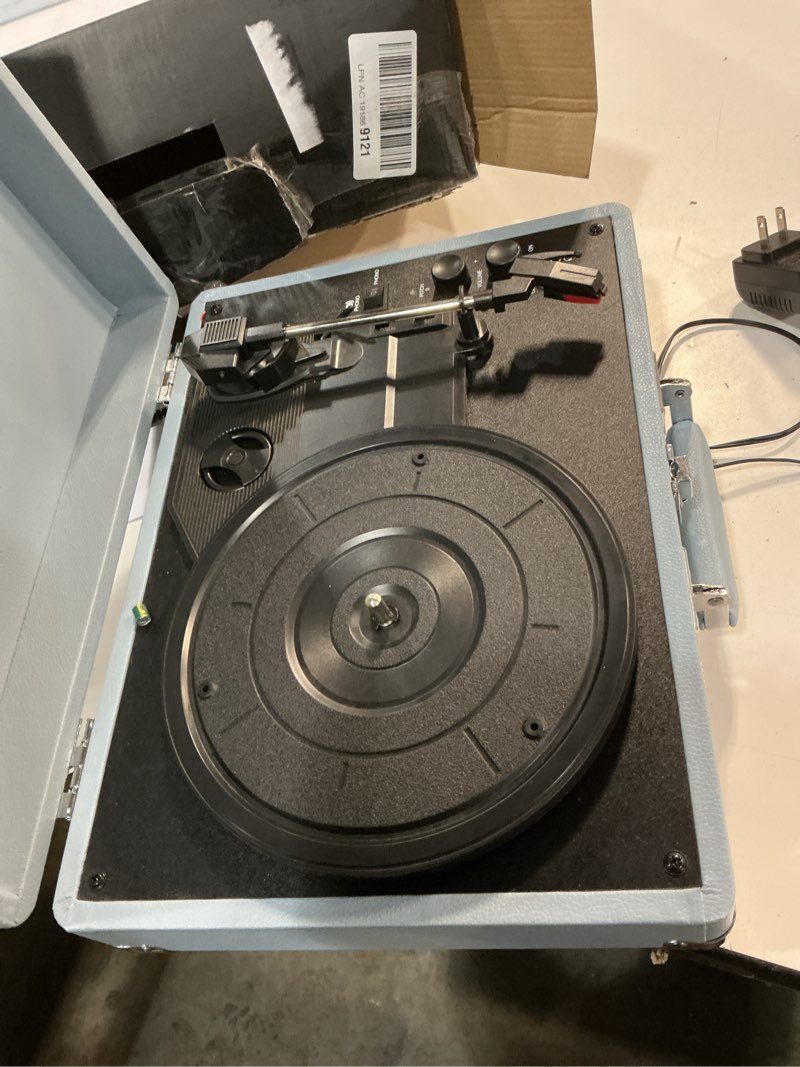 Condition photo showing Good Condition for Crosley CR8005F-TN Cruiser Plus Vintage 3-Speed Bluetooth in/Out Suitcase Vinyl Record Player Turntable, Tourmaline