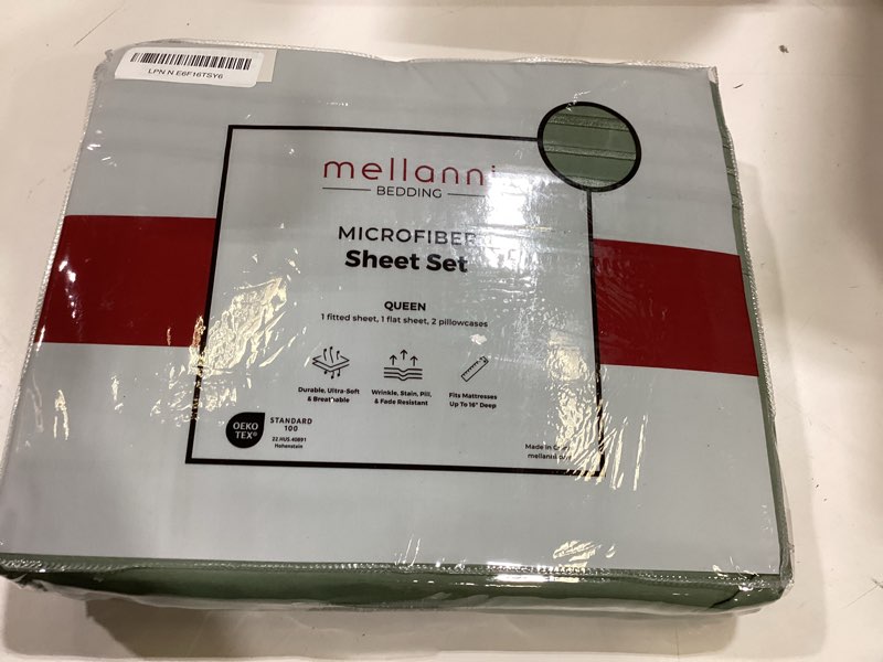 Condition photo showing New/Like New for mellanni extra deep queen sheets - 4 pc iconic collection bedding - hotel luxury, ultra soft, cooling bed sheets - wrinkle, fade, stain resistant (queen, golden ivory) 1128 golden ivory queen - extra deep pocket