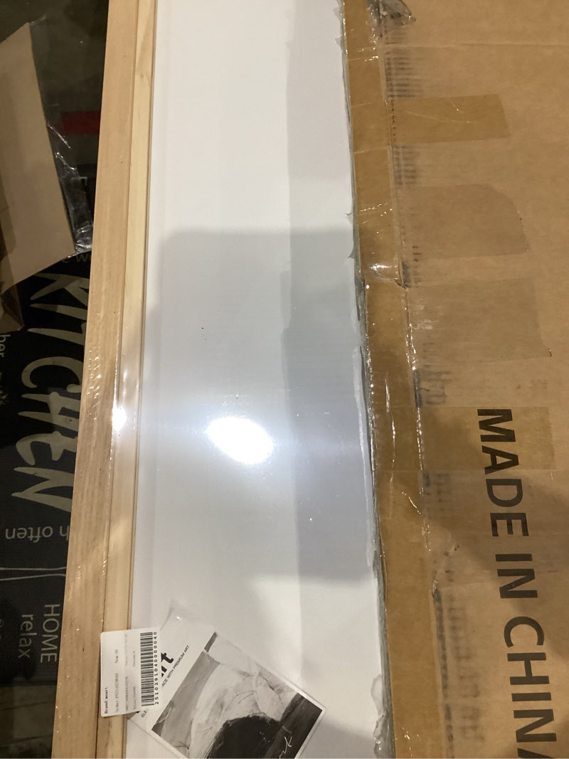 Framed Neutral Abstract Canvas Wall Art, Beige and White Modern Wabi Sabi Painting Prints, Large Ver