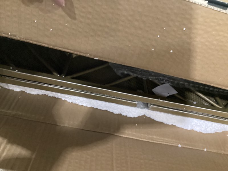 Condition photo showing Good Condition for deco 79 contemporary metal fireplace screen with chevron pattern, 52"l x 31"h, brass gold