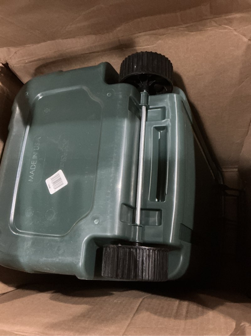 Condition photo showing Good Condition for ECOSolution 32 Gallon Wheeled Outdoor Garbage Can with Attached Snap Lock Lid and Heavy-Duty Handles, ECO Green, Heavy-Duty Construction, Perfect Back Yard, Deck, or Garage Trash Can, Pack of 2 Eco Green 32 Gallon - 2 Pack Wheeled Garbage Can