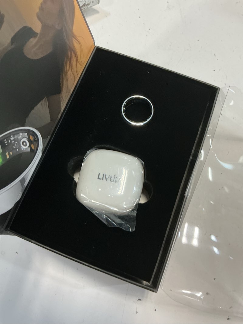 Condition photo showing Good Condition for smart health ring for women men fitness tracker with heart rate, blood oxygen, blood pressure, sleep monitoring, step counting, for ios and android (silver, 7)