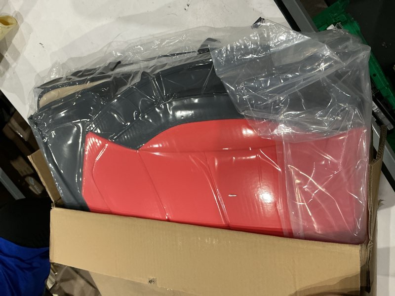 Condition photo showing New/Like New for seat covers for dodge challenger 2009-2025, standard leather & waterproof, full set custom fit seat covers automobile interior(black red) black red standed full set
