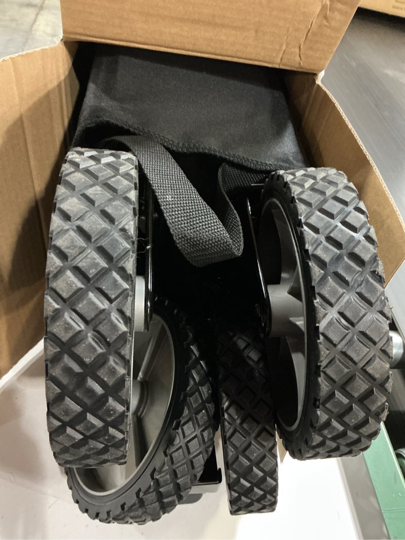 Condition photo showing As Is for ozark trail multi-purpose big bucket cart, black wagon
