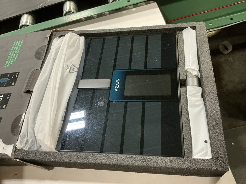 Condition photo showing As Is for wyze scale ultra bodyscan smart scale with handle – wi-fi & bluetooth body composition scale for weight, bmi, body fat, muscle mass, and segmental measurement, black wyze scale ultra bodyscan black