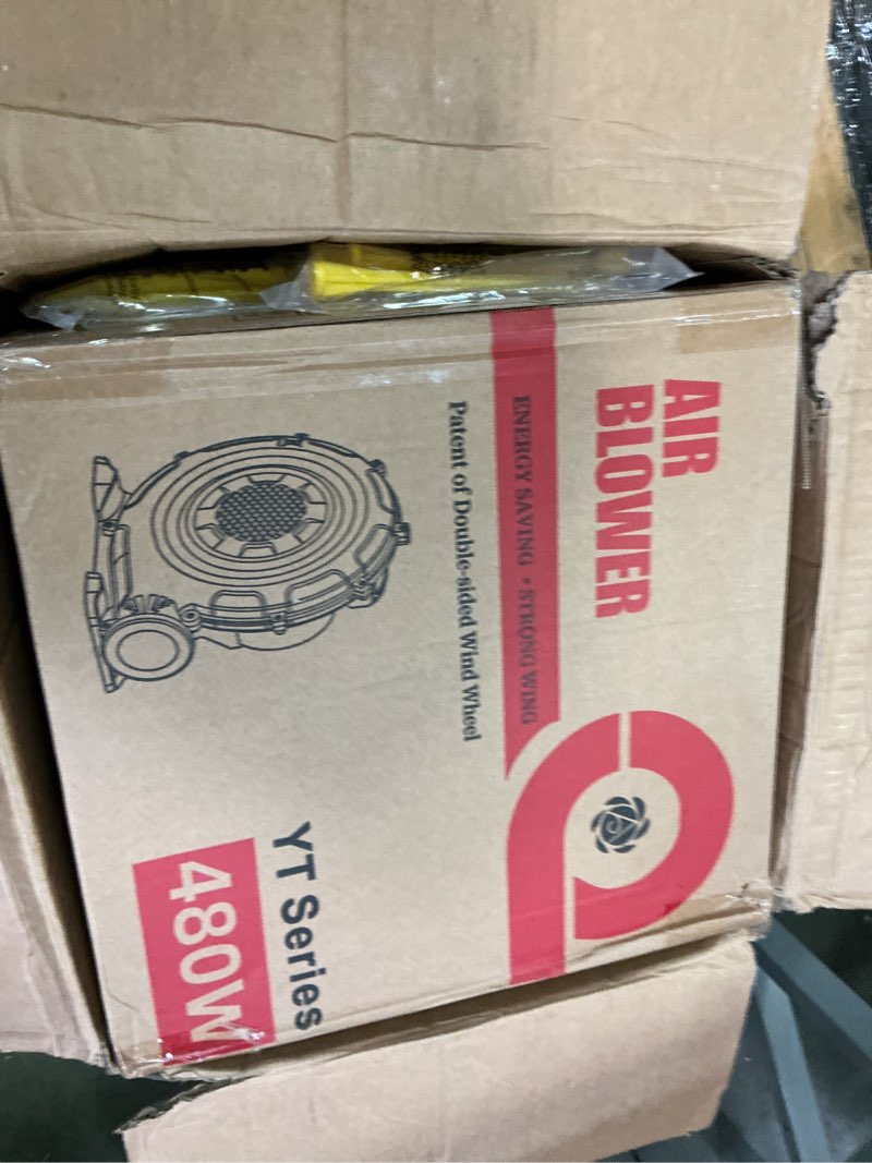 Condition photo showing As Is for Inflatable White Bounce House for Kids with UL Blower-Portable, Large Ball Pool and Jump Space 3in1 Bouncy Castles A Spacious Joy-Room Bounce House for Kids 3-12 (Oxford material-13' L X 8' W X 8' H)