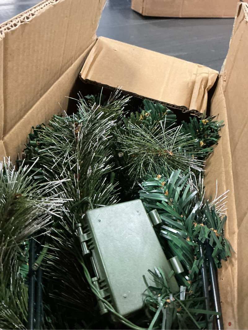 Condition photo showing Good Condition for Juegoal 2 Pack 30 Inch Pre-Lit Pathway Christmas Trees, Artificial Christmas Urn Filler with 60 LED Lights, Red Berries, Pine Cones & Balls Ornaments, Battery Operated Holiday Decor for Driveway, Yard