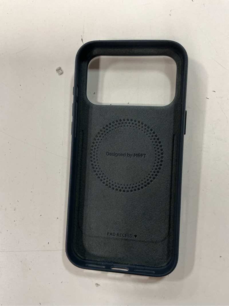 Condition photo showing Good Condition for MOFT for iPhone 17 Pro Max Case- MOVAS Snap Case, MagSafe Compatible, Soft-Touch Vegan Leather, Classic Minimalist Design, Lightweight, Stain-Resistant & Camera Protection, Navy Blue iphone 17 pro max Navy Blue