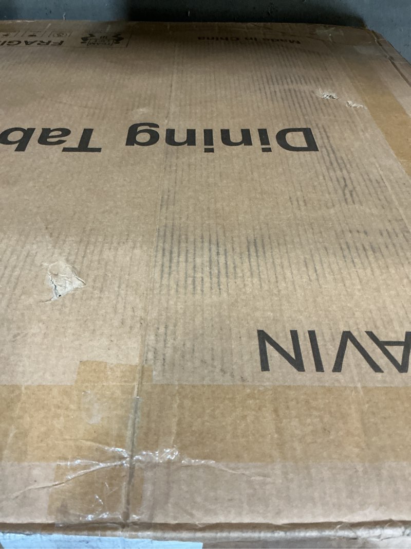 Condition photo showing New/Like New for DELAVIN 31.5" Solid Wood Round Dining Table for 4, Farmhouse Small Kitchen Table for 2-4, Modern Office Table for Home Kitchen Apartment, Easy Assembly, Space Saving, Natural Natural 31.5"L x 31.5"W